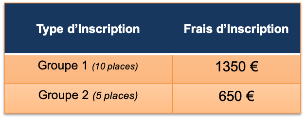 Tableau tarifs 2025 franc ais 2